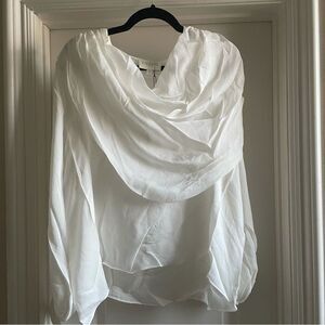 Divine Heritage Silk Draped Cowl Blouse